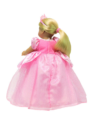Pink Princess Dress with Tiara - 2 Piece Set