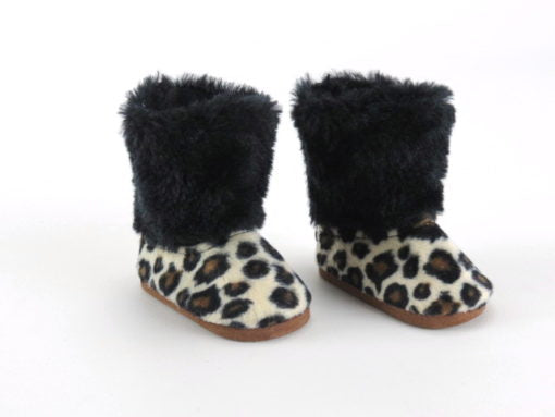 Leopard Print Furry Boots