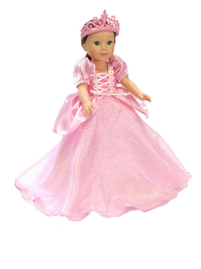 Pink Princess Dress with Tiara (s) - 2 Piece Set