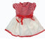 Red And White Striped Dress With Bow