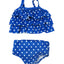 Blue Polka Dot Bathing Swimsuit with Float - 3 Piece Set