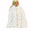 Warm Hooded White & Silver Fur Cape