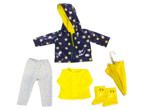 Yellow Daisy Rainy Day Outfit (s) - 5 Piece Set