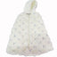 Warm Hooded White & Silver Fur Cape