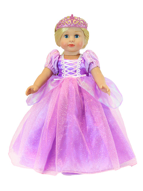 Lavender Princess Dress with Tiara - 2 Piece Set