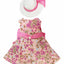 Pink Floral Dress & Straw Hat (s) - 2 Piece Set