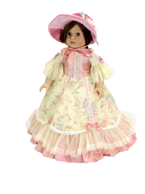 Pink Lace Colonial Dress - 2 Piece Set