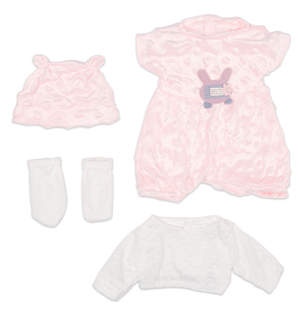 Soft Bunny Romper & Cardigan Set - 4 Piece Set