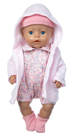Blush  Floral Romper, Beanie, Hooded Jack & Booties - 4 Piece Set