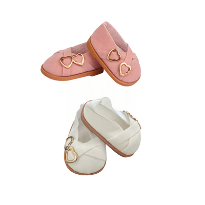 Crossover Heart Flats - 2 Colours