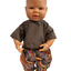 Indigenous Pattern Shirt & Ruffled Pant Set - 2 Piece