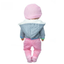 Cozy Striped Jumpsuit with Beanie, Hooded Jacket & Booties - 4 Piece Set