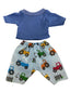 Pattern Shirt & Pant Set - 2 Pieces