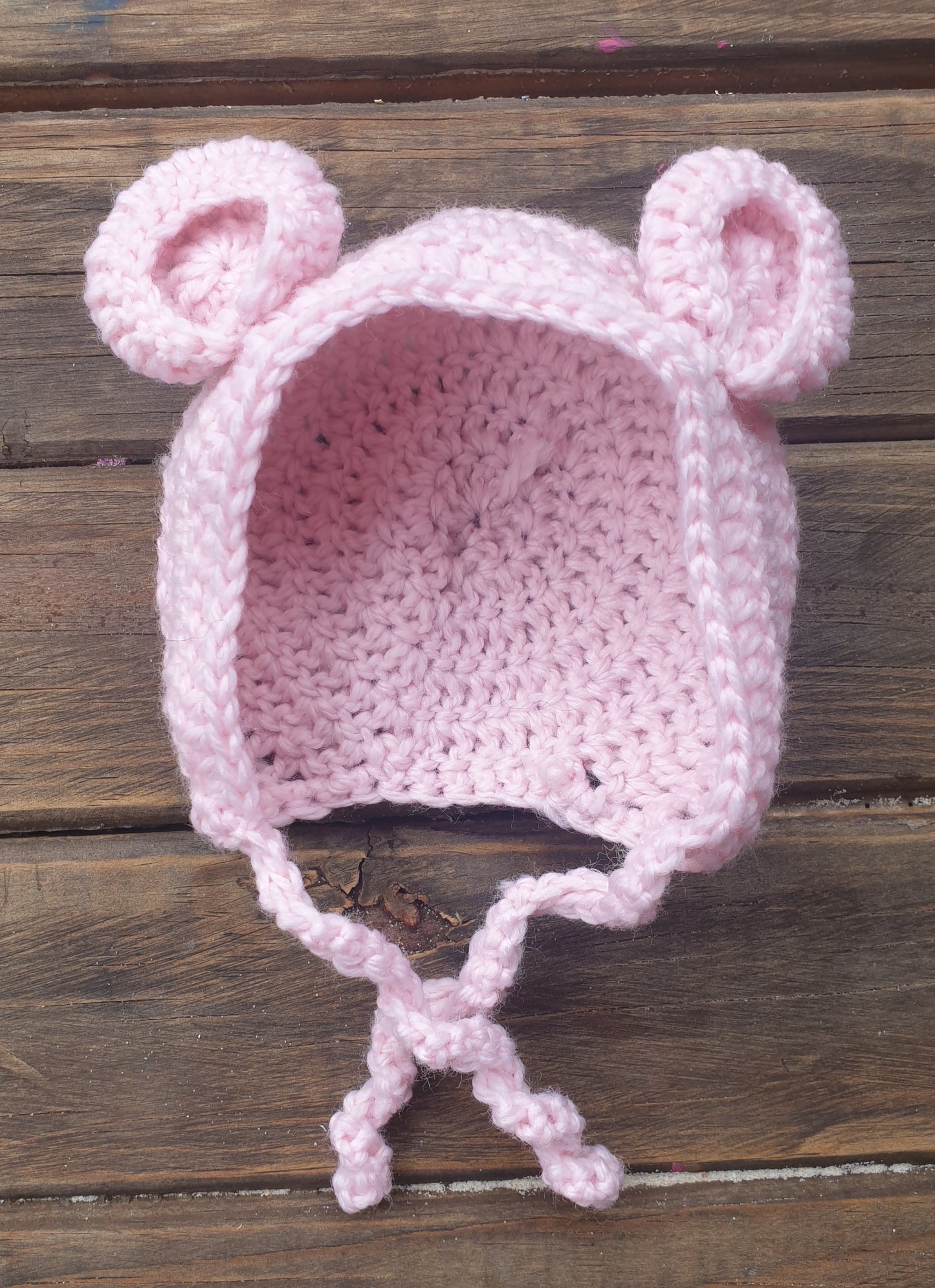 Knitted Bonnet with Ears (Headwear)