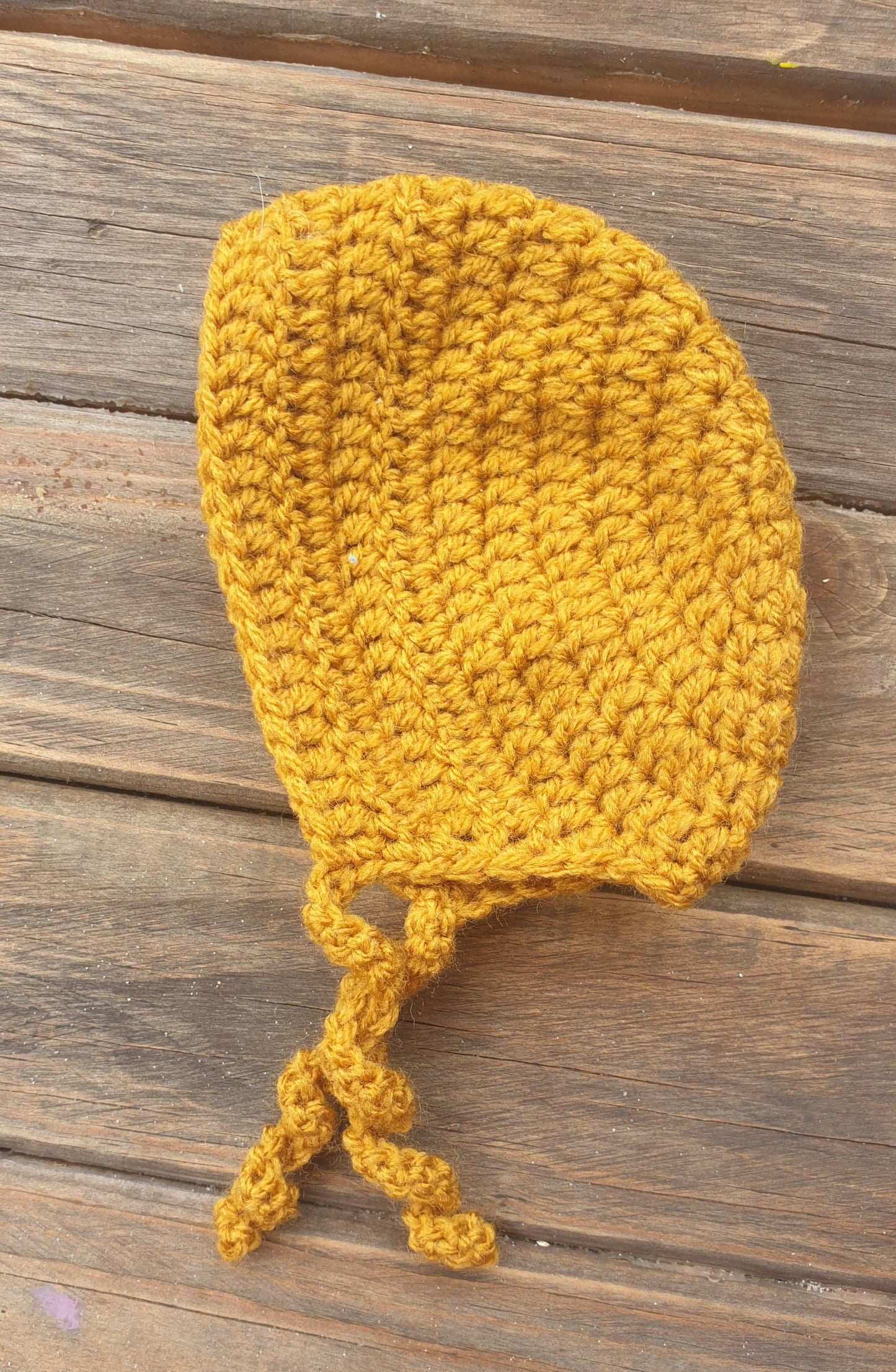 Mustard Knitted Bonnet (Headwear)