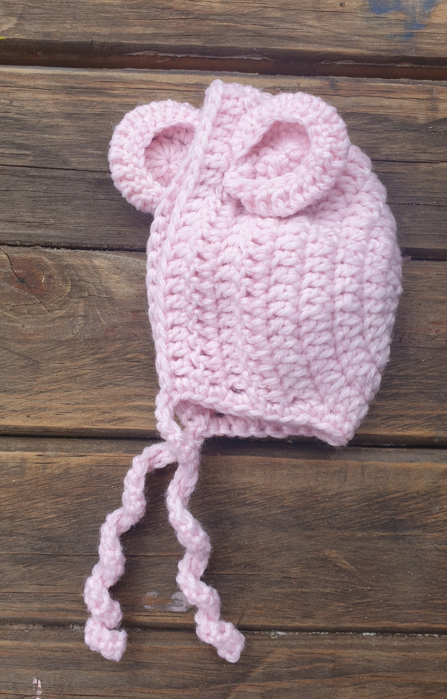 Knitted Bonnet with Ears (Headwear)