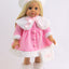 Pink & White Dress with Fur - 4 Piece Set