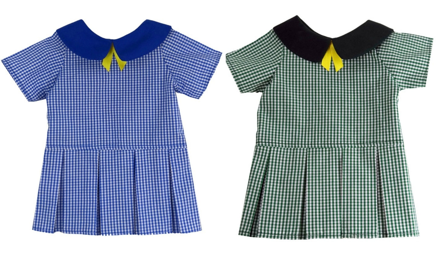 Dolls School Uniform - Blue or Green (CP)
