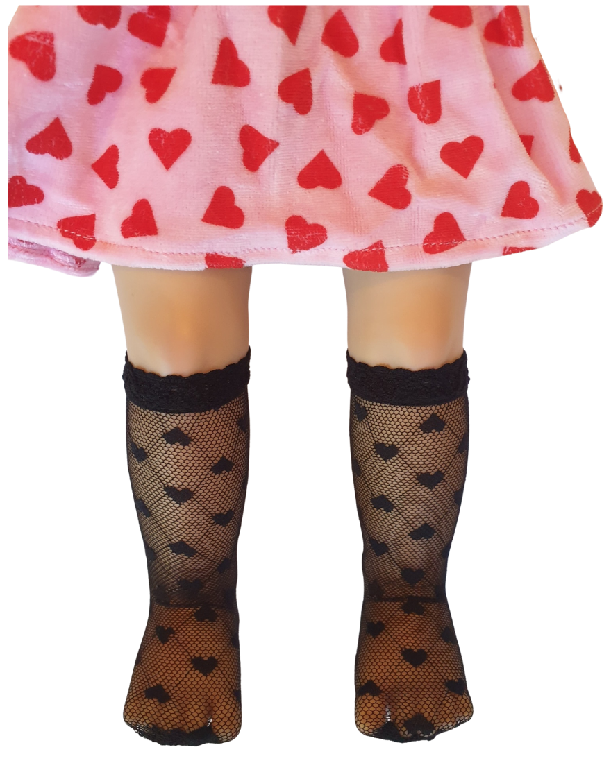 Dolls Heart Mesh Socks/Stockings - 2 colours