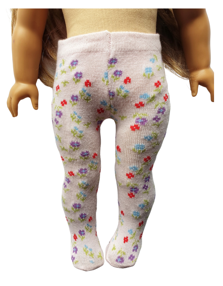Dolls Pink Floral Tights