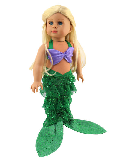 Dolls Mermaid Costume - Green or Pink