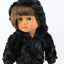 Warm Black Fuzzy Jacket with Hoodie