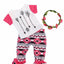 Flowers & Arrows T-Shirt, Pant & Headband Set - 3 Piece Set