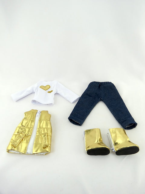 Gold Heart Vest 4 Piece Set (s)