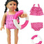 Hot Pink Polka Dot Bathing Swimsuit with Float - 3 Piece