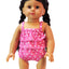 Hot Pink Polka Dot Bathing Swimsuit with Float - 3 Piece