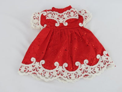 Sparkly Red Dress with Embroidery