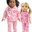 Pink Heart Winter Pyjamas with Slippers - 3 Piece Set