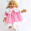 Pink & White Dress with Fur - 4 Piece Set