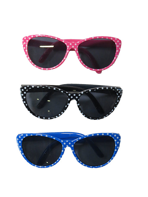 Polka Dot Sunglasses - Pink, Blue & Black