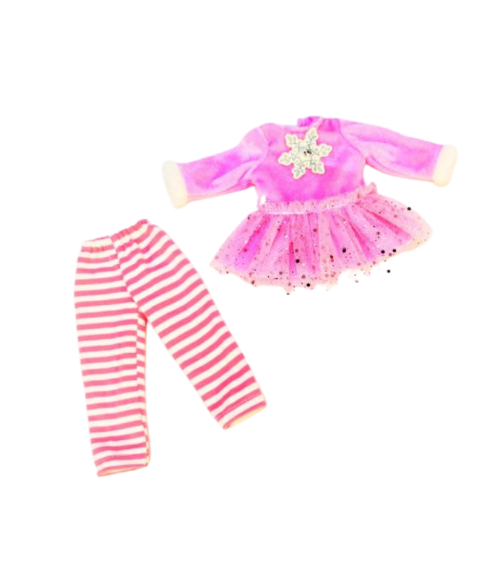 Pink Snowflake Tulle Pant Set (s)