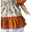 Mustard Floral Sundress, Bow & Bloomers - 3 Piece Set
