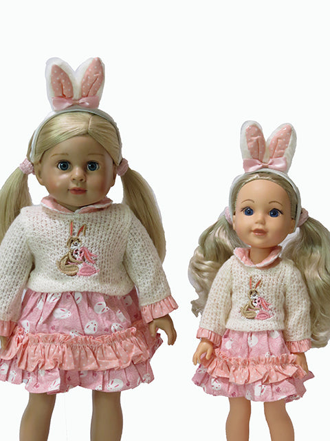 Spring Bunnies Sweater & Dress Set with Headband (s) (Headwear)