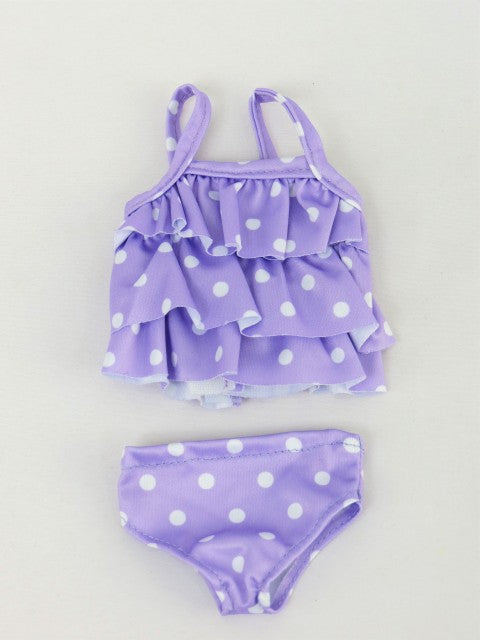 Lavender Polka Dot Swimsuit (s) - 2 Piece Set