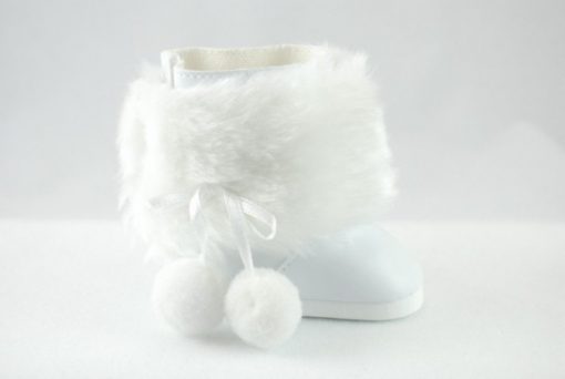 White Snow Boots with Fur